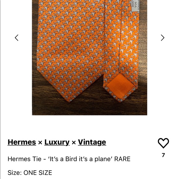 Hermes Tie - ‘It’s a Bird it’s a plane’ RARE - Picture 5 of 5